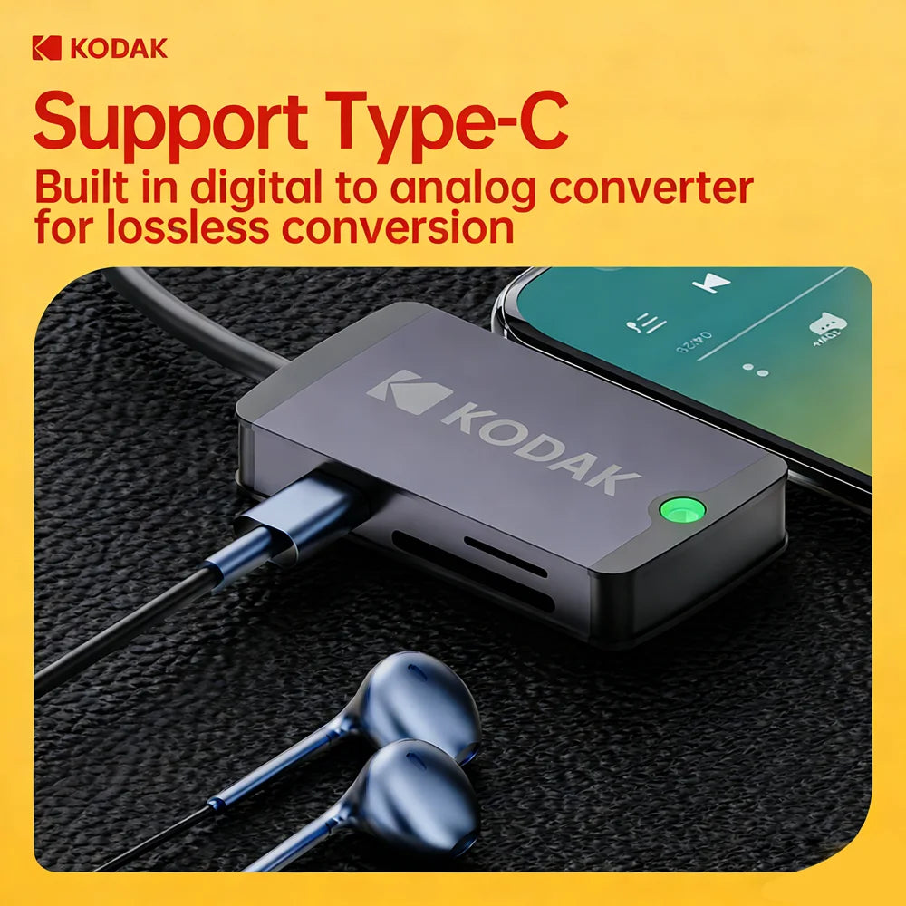 KODAK USB-C Hub – USB 3.0, SD & MicroSD Card Reader for Phone, Tablet, MacBook & Laptop