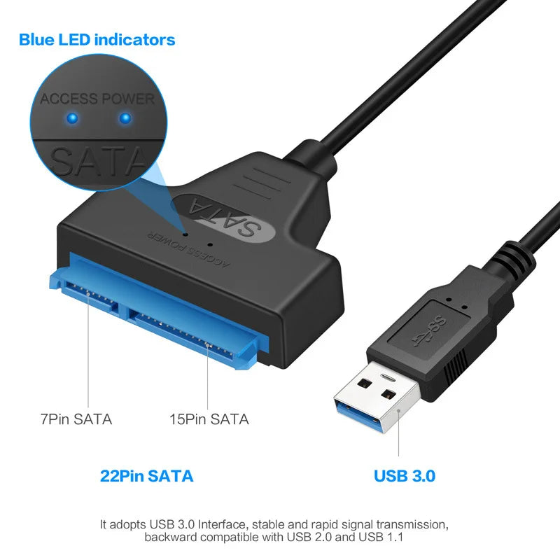 SATA to USB 3.0 Cable – 2.5" HDD & SSD Adapter up to 6 Gbps