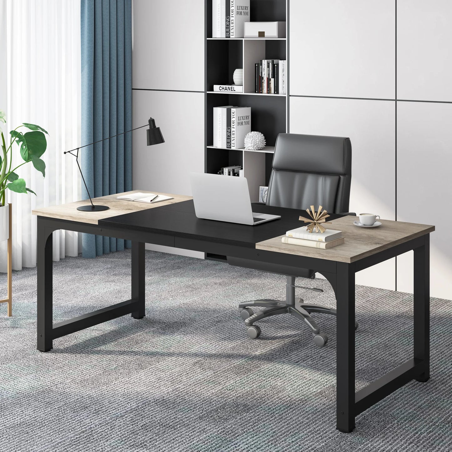 Tribesigns 70.8" Executive Office Desk | Large Computer Workstation