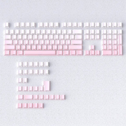 Cherry Profile PBT Keycaps 133+ Keys – White Side-Printed Shine-Through for MX Switches