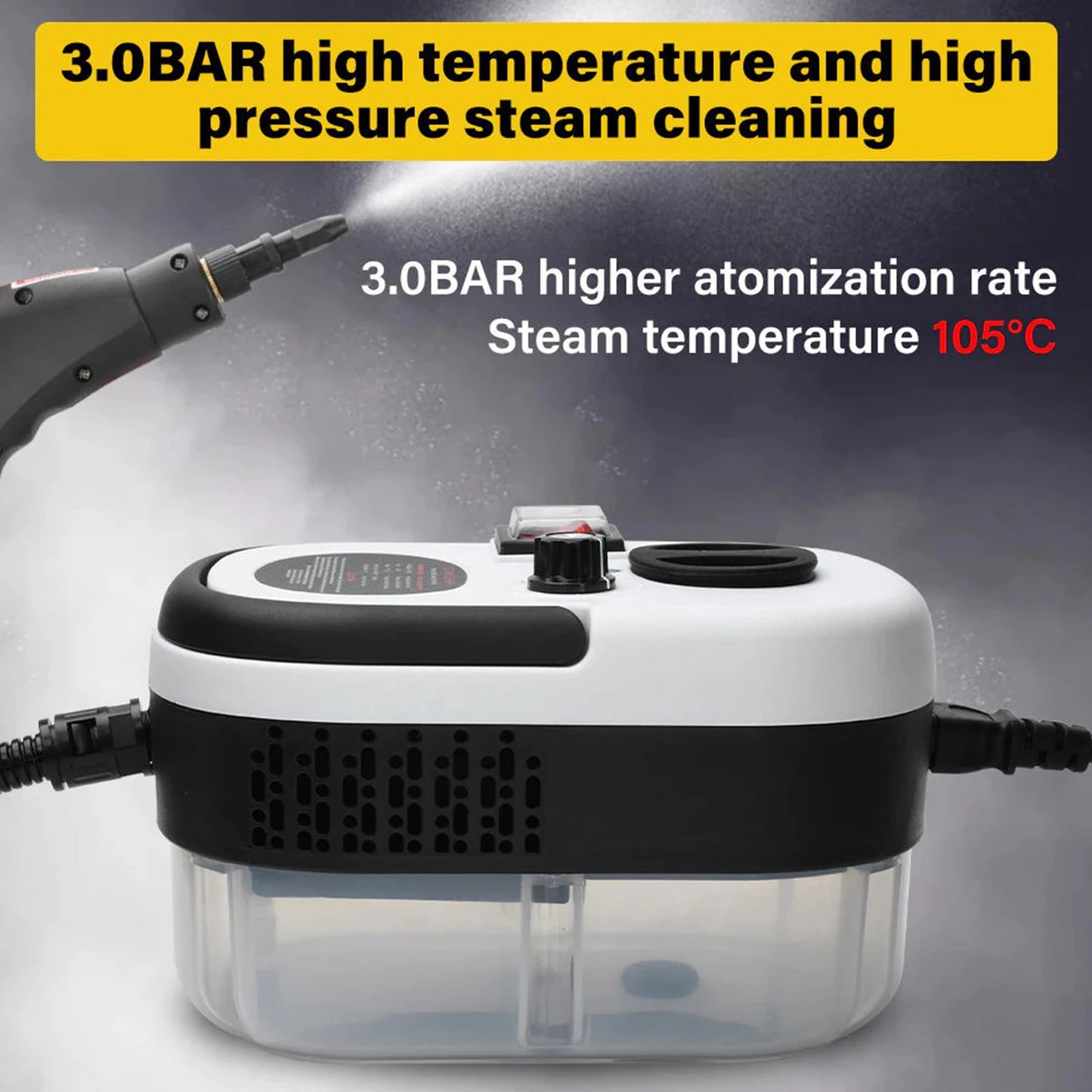 2500W 220V Household Steam Cleaner – High Temperature Pressurized for Floor, Kitchen & Interior