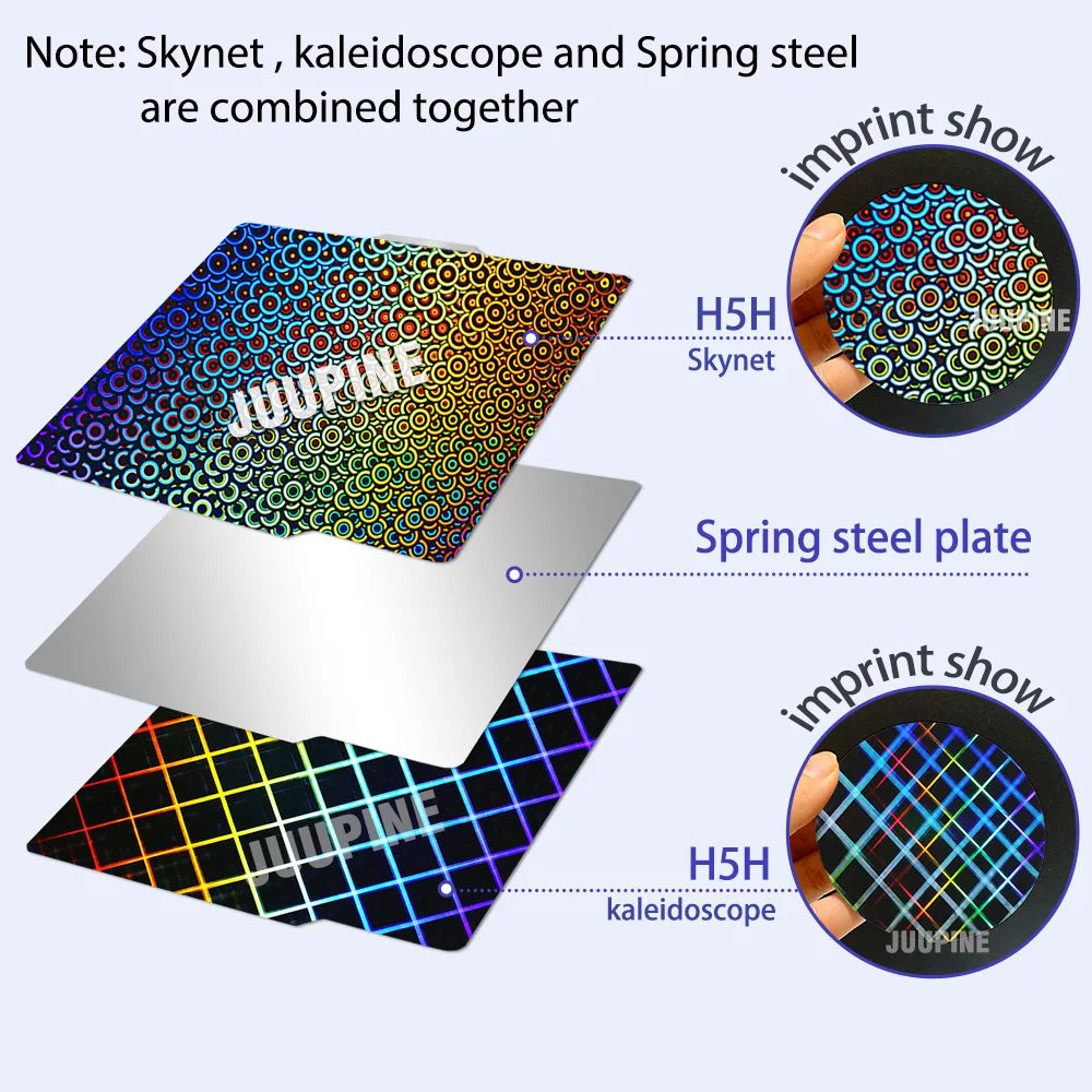 JUUPINE Spring Steel Build Plate for Bambu Lab – 257x257mm, For X1C / P1S / P2S / A1 / X2D