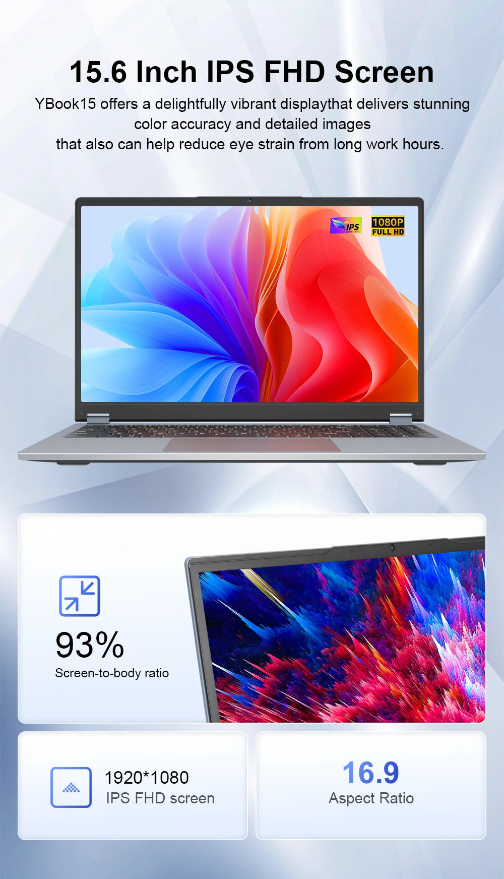 Ninkear YBOOK 15 2-in-1 Laptop – 15.6" 360° Touchscreen, AMD, 16GB, 512GB, Win11