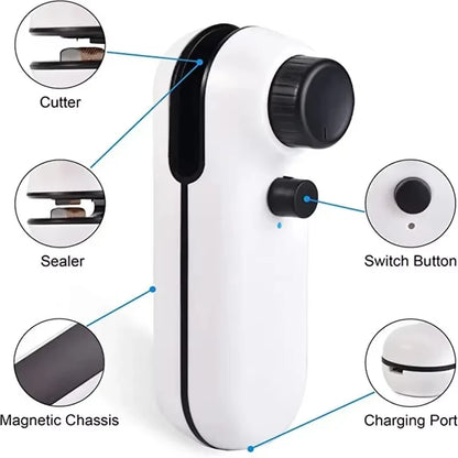 2-in-1 Mini Handheld Heat Sealer – USB Rechargeable Bag Sealer
