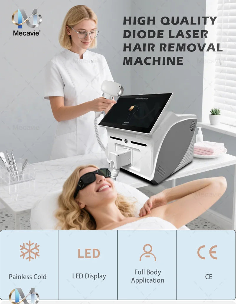 Professional 4-Wave 808nm Diode Laser Hair Removal | 4000W Soprano Titanium | Face & Body