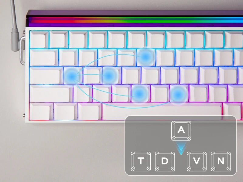 AULA Hero68 HE Magnetic Gaming Keyboard – 65% ANSI, Wired, Hall Effect Switches