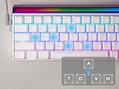 AULA Hero68 HE Magnetic Gaming Keyboard – 65% ANSI, Wired, Hall Effect Switches