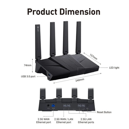 GL.iNet GL-BE9300 Flint 3 – Tri-Band WiFi 7 Router