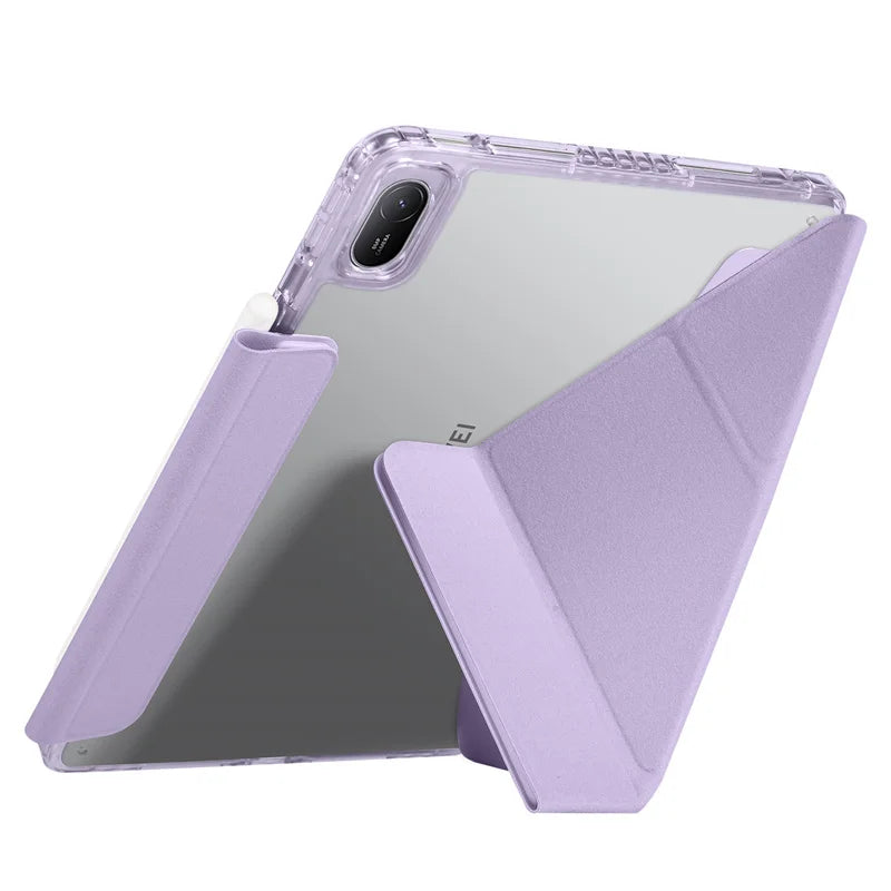 Huawei MatePad 11.5 2025 Smart Fold Case – Magnetic PU Leather + Acrylic Hard Back