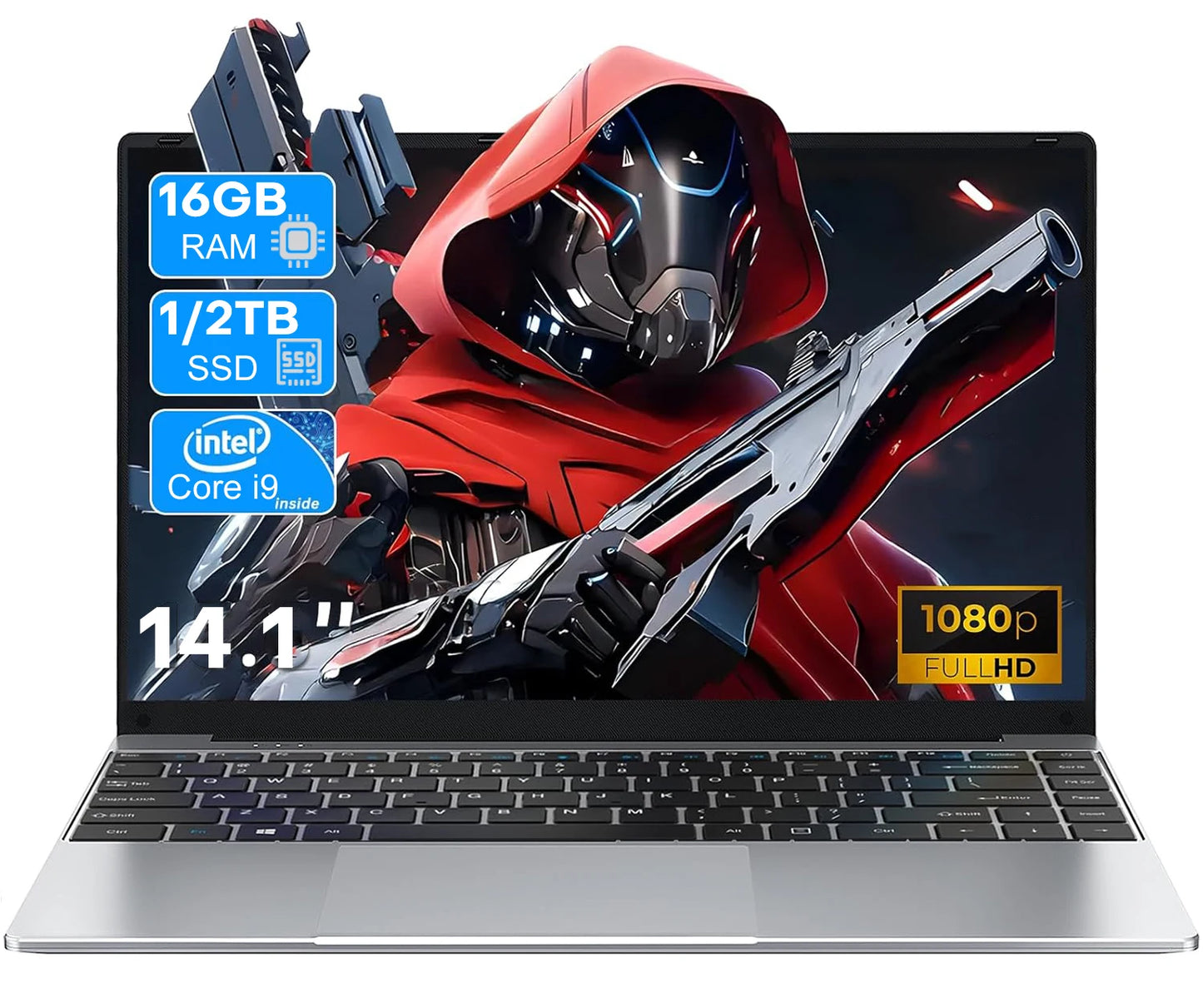 Erilles 14" Gaming Laptop – Intel Core i9-10980HK, 16GB DDR3, up to 2TB SSD, 90Hz, Windows 11