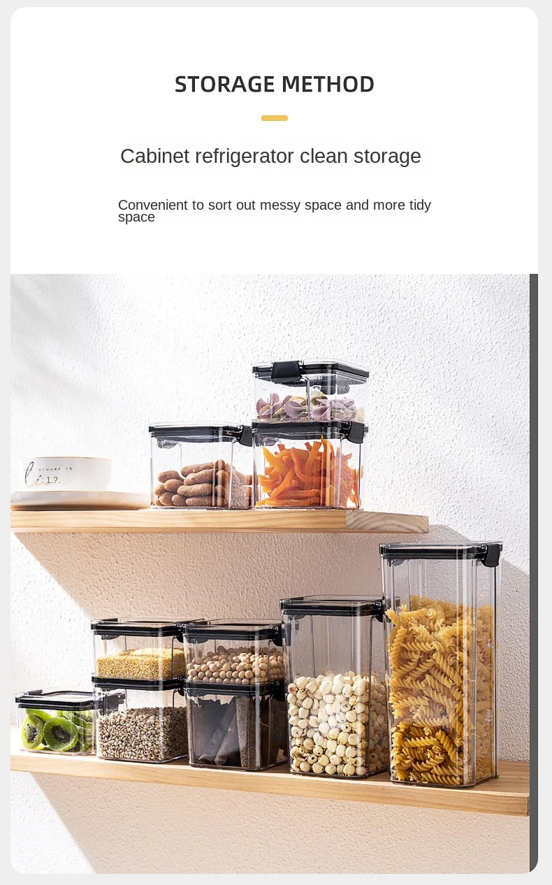 Airtight Kitchen Storage Jars | Moisture-Proof PET Containers 460ml–1800ml