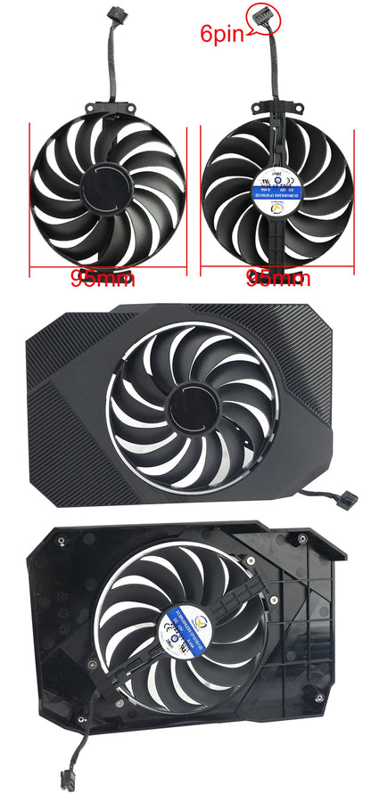 GPU Replacement Fan for ASUS Phoenix RTX 3060 / RTX 3050 – 95mm CF1010U12D 6-Pin