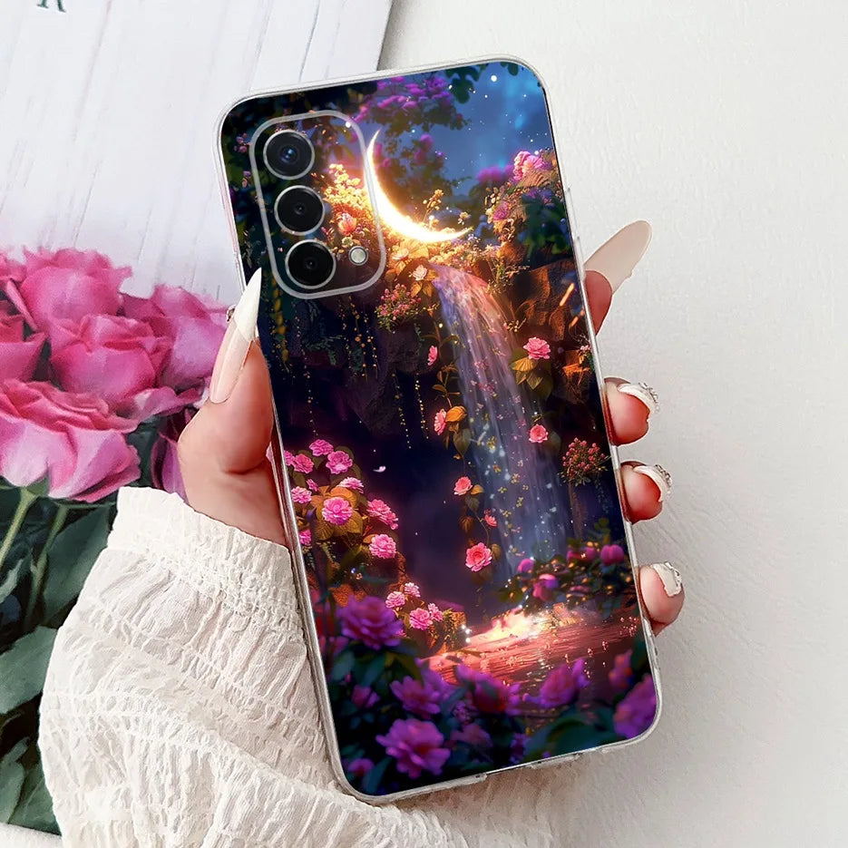 Luxury Painted Soft Silicone Case for Oppo A74 5G – Shockproof Back Cover