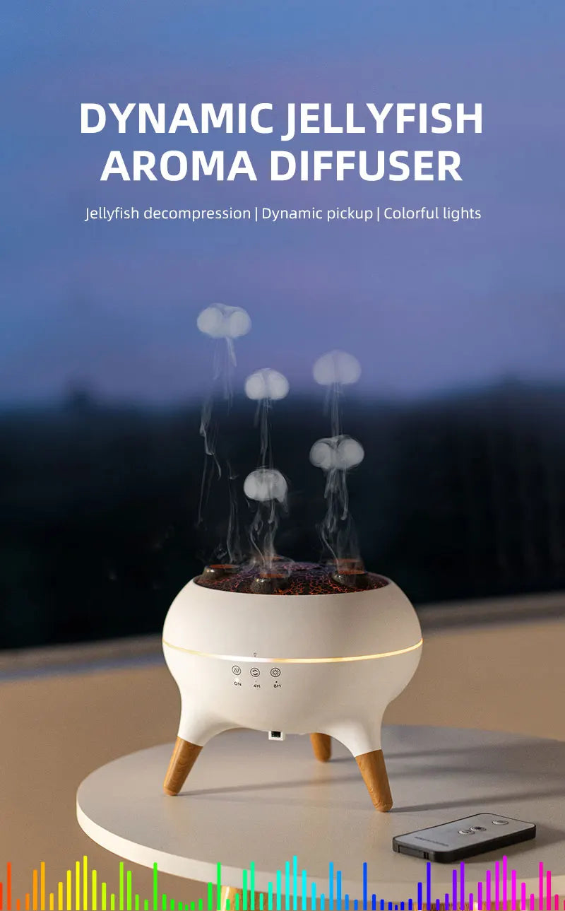 Jellyfish Aroma Humidifier & Aromatherapy Diffuser – Ultrasonic Essential Oil Mist with Remote Control