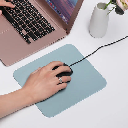 Creative Anti-Slip Leather Mouse Pad – Smooth Fabric, Desk Mat for Laptop, PC & MacBook