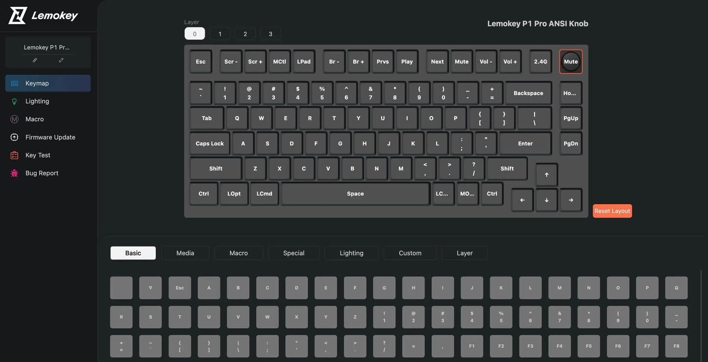 Lemokey P1 Pro QMK/VIA wireless mechanical gaming keyboard with CNC aluminum case, RGB backlit keys, and compact design.