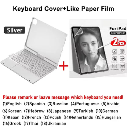 Magic Keyboard Case for iPad – Air 11/13, Pro 11/12.9, iPad 10th/7th-9th Gen, Backlit