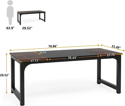 Tribesigns 70.8" Executive Office Desk | Large Computer Workstation