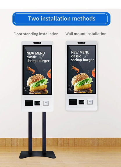 R.E.D. Shopping TouchWo 15.6-23.8 inch wall mount touchscreen kiosk for self-service checkout and payment in retail settings