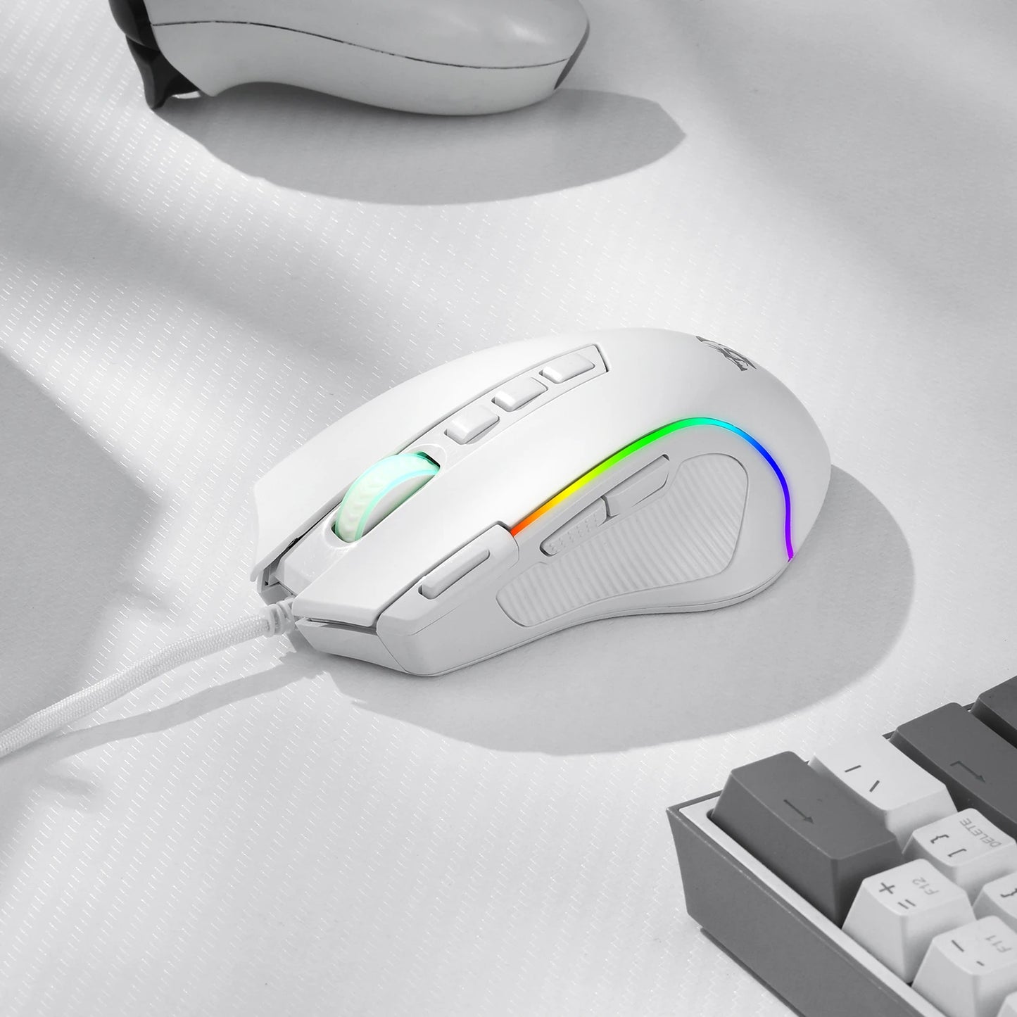 Redragon M612 Predator RGB Gaming Mouse — 8000 DPI, 11 Programmable Buttons, White