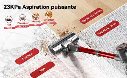 YISORA Corded Stick Vacuum Cleaner 6-in-1 – 600W, 23KPa, Hard Floor & Carpet