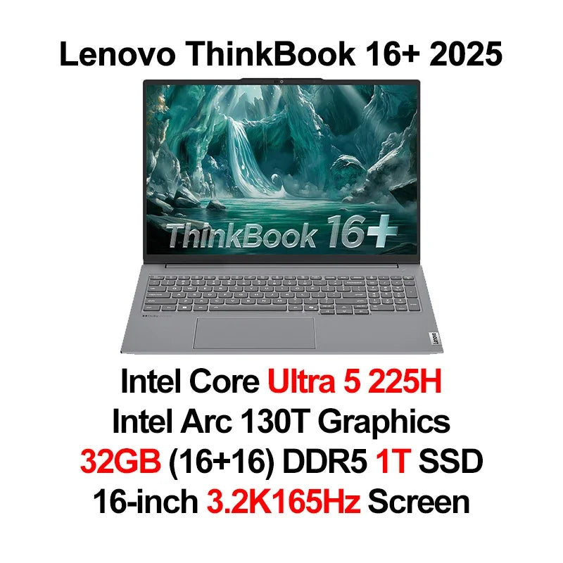 Lenovo ThinkBook 16+ Laptop – Intel U5/U7/U9, 32GB+1TB, 3.2K 165Hz