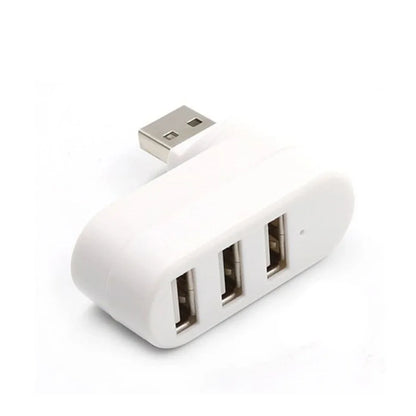 Mini Rotatable USB 2.0 Hub – 3-Port Splitter for PC, Laptop & U Disk