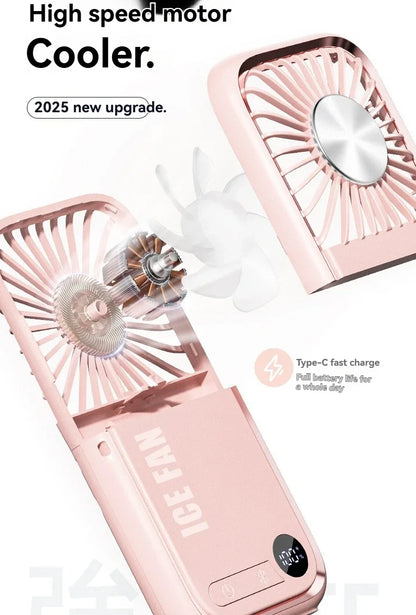 Portable Foldable USB Neck Fan 2025 – Handheld Semiconductor Cooling, Outdoor & Desktop