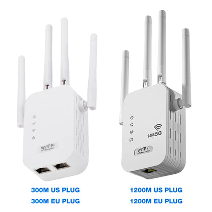 APWIKOGER AC1200 Dual-Band WiFi Repeater & Extender | 2.4G+5G | Gigabit | WPS | EU Plug