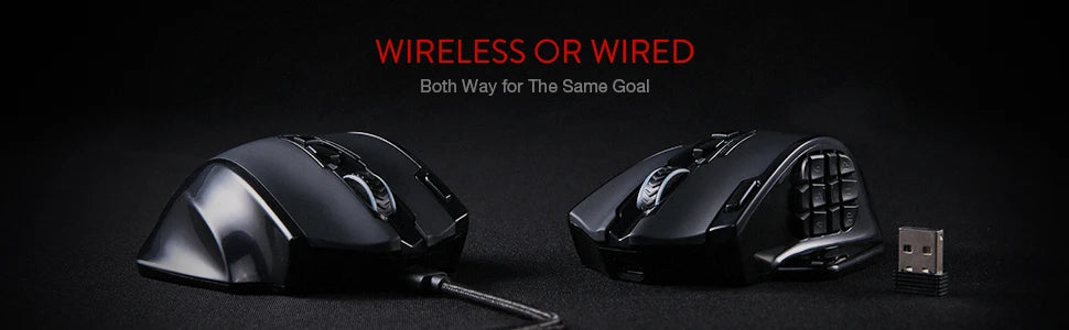 Redragon M913 Wireless Gaming Mouse – 16000 DPI, 16 Buttons, RGB, 2.4GHz