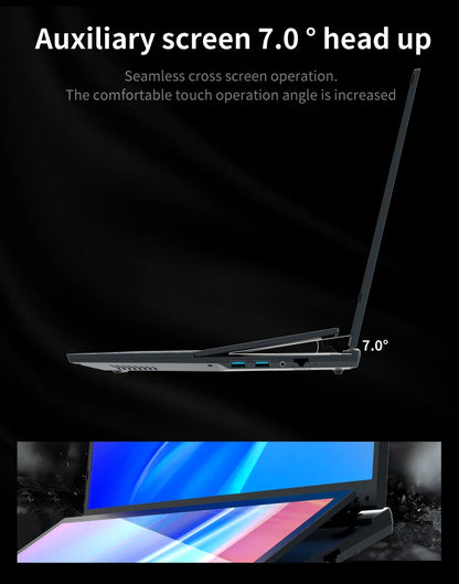 BYONE Dual Screen Gaming Laptop — Intel 10th Gen, Up to 64GB DDR4, Up to 4TB SSD, Windows 11, Touch Display