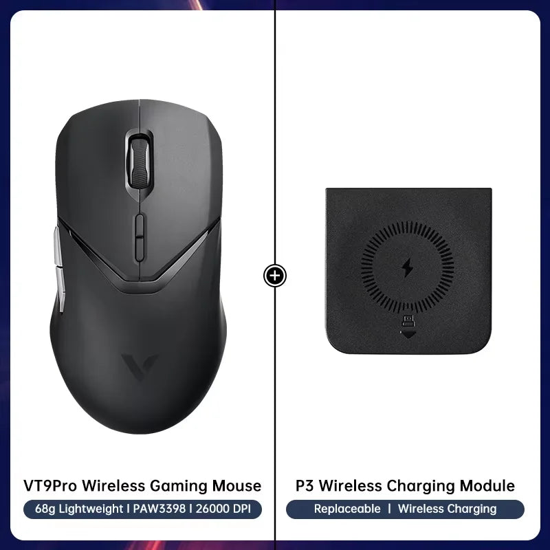 Rapoo VT9PRO Wireless Gaming Mouse – 68g Ultra-Light, PAW3395 26000DPI, 8K Polling, 8 Buttons