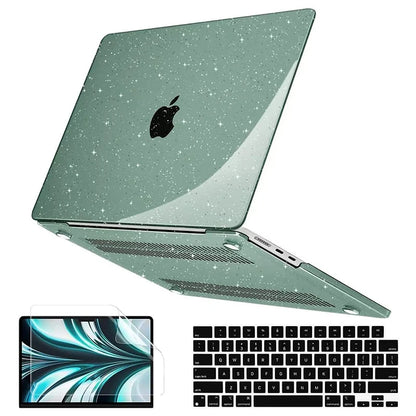 EGYAL MacBook Hard Case – Air 13/15, Pro 13/14/16, M1–M5, Crystal, Matte & Glitter Covers