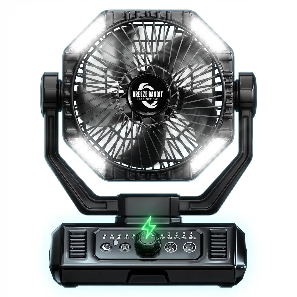 coldSky Camping Fan 20000mAh – LED Lantern, 8 Speed, Portable Outdoor Desk Fan
