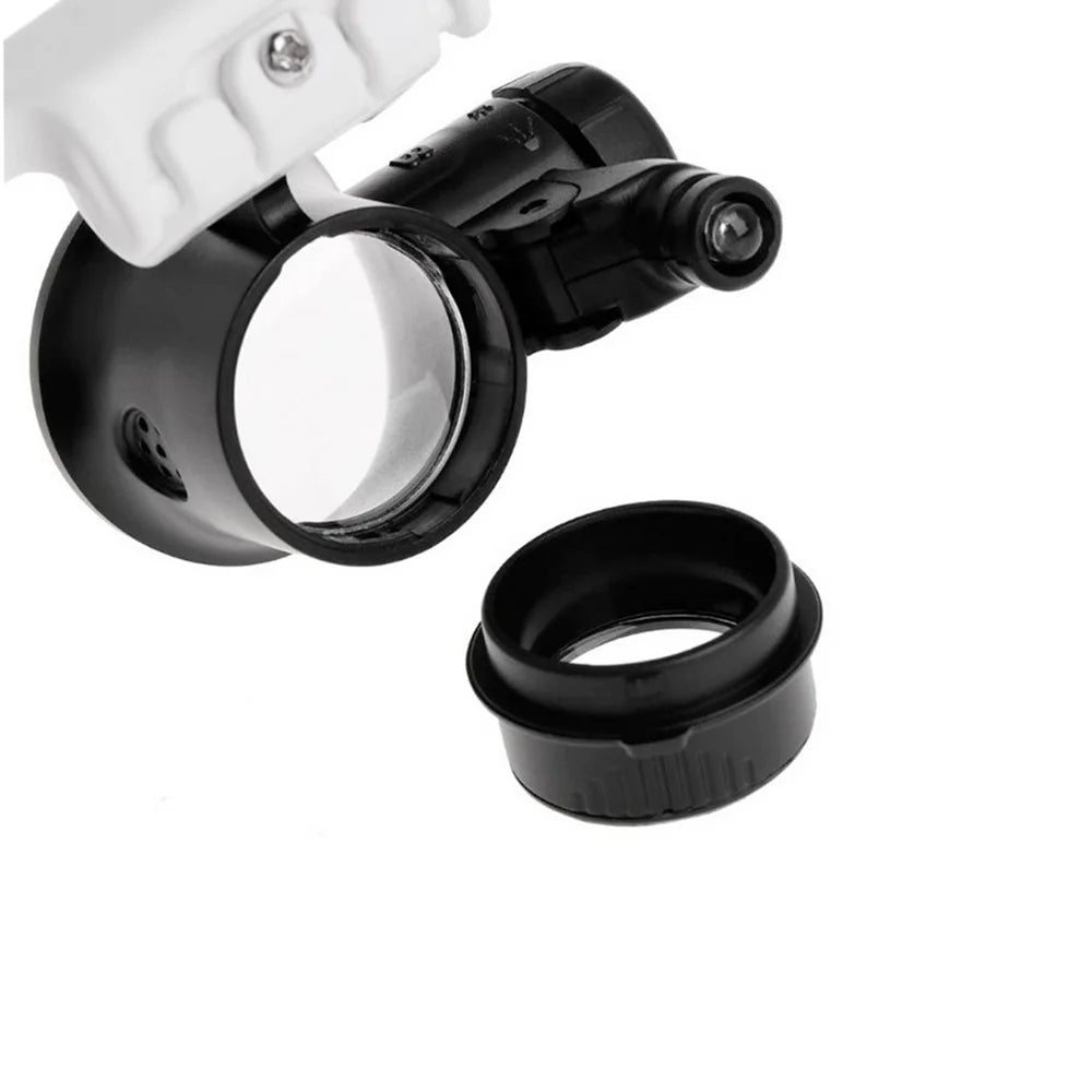 8X 15X 23X Adjustable Dual Lens Jeweler Loupe – Crystal Acrylic Eye Magnifier