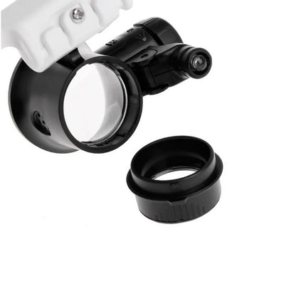 8X 15X 23X Adjustable Dual Lens Jeweler Loupe – Crystal Acrylic Eye Magnifier