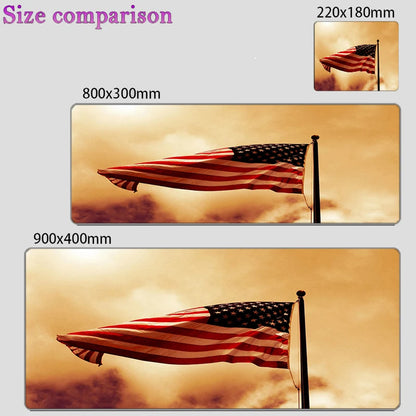 USA Flag XXL Extended Gaming Mouse Pad – 900x400mm Anti-Slip Desk Mat for Keyboard & Mouse