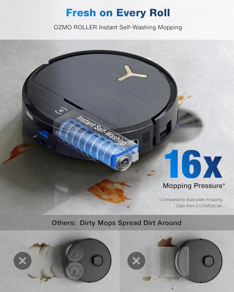 Ecovacs Deebot X9 Robot Vacuum Cleaner – 16000Pa Suction, AI Obstacle Avoidance