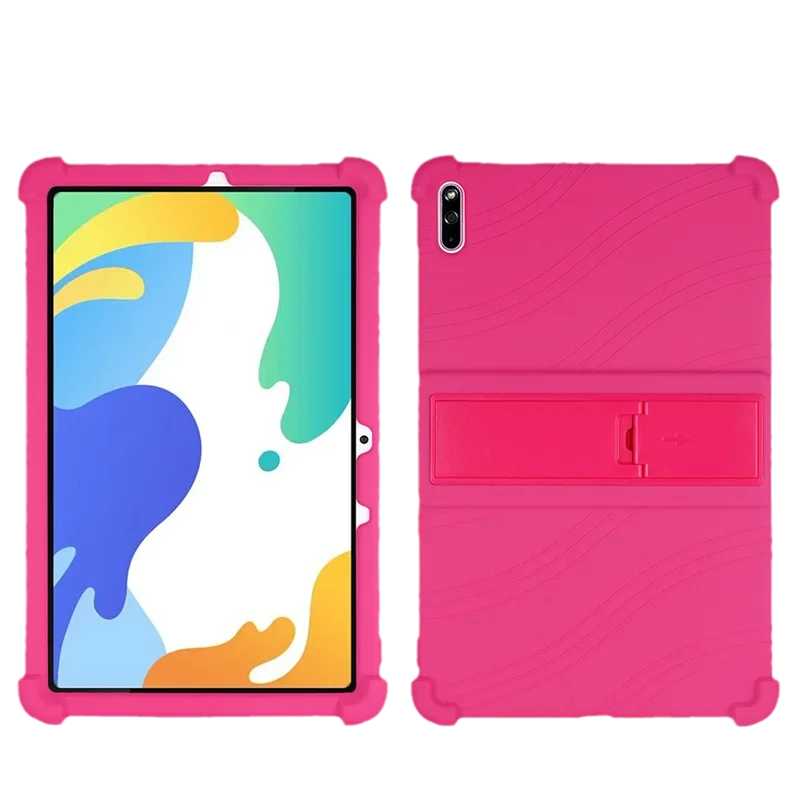 Shockproof silicone case for Huawei MatePad 10.4 inch tablet with stand feature, designed by R.E.D. Shopping.