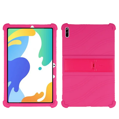 Shockproof silicone case for Huawei MatePad 10.4 inch tablet with stand feature, designed by R.E.D. Shopping.