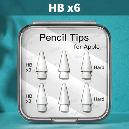 Apple Pencil Replacement Nibs | 2B HB Soft Hard Tips | For Apple Pencil 1st 2nd 3rd Gen & USB-C