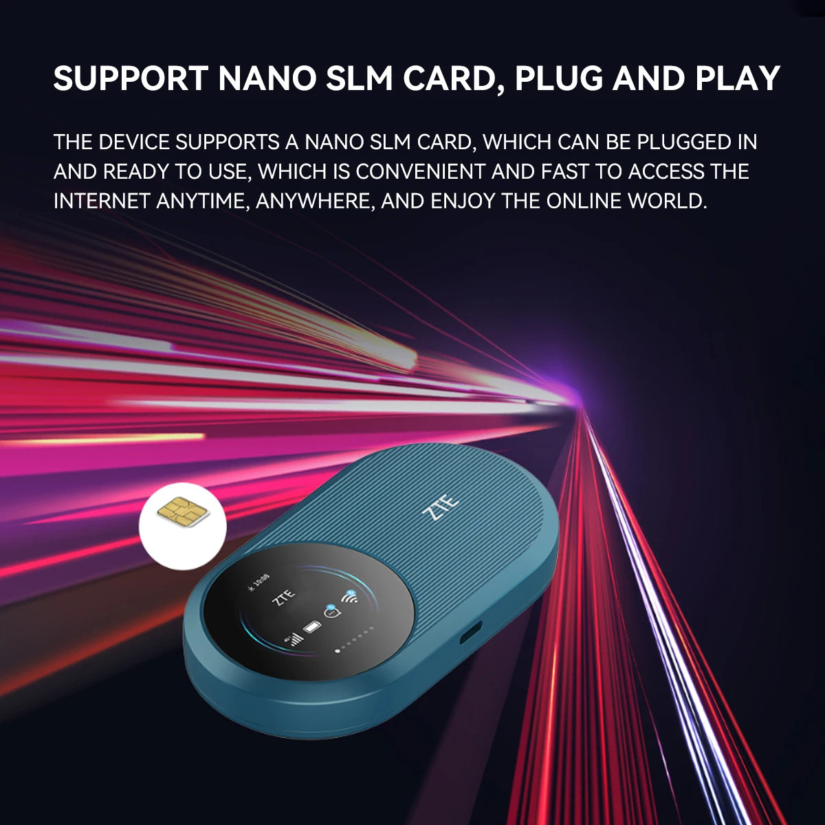 ZTE U10S Pro 4G LTE WiFi 6 Pocket Router | 229Mbps | 3000mAh | 32 Users | SIM Card MiFi Hotspot