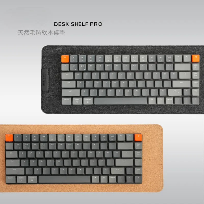 Cork Felt Keyboard Desk Pad – Shock Absorbing Silent Mat for 60%–80% Mechanical Keyboards