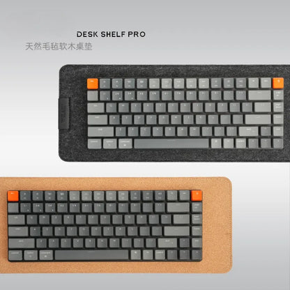 Cork Felt Keyboard Desk Pad – Shock Absorbing Silent Mat for 60%–80% Mechanical Keyboards