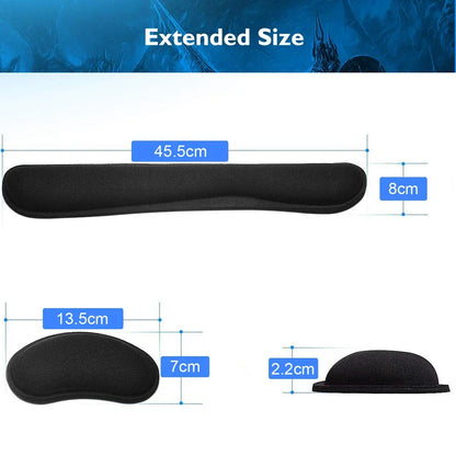 Memory Foam Wrist Rest Mouse Pad – Superfine Fibre, Ergonomic, for Gaming & Office