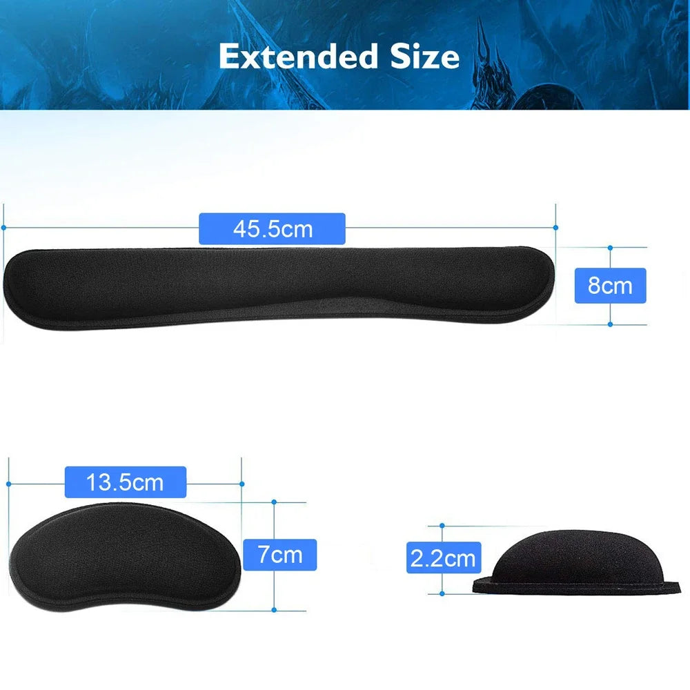 FunDigi Memory Foam Wrist Rest Mouse Pad – Superfine Fibre, Ergonomic, 4 Styles