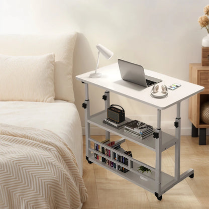 Height Adjustable Laptop Desk on Wheels | Bedside & Sofa Table