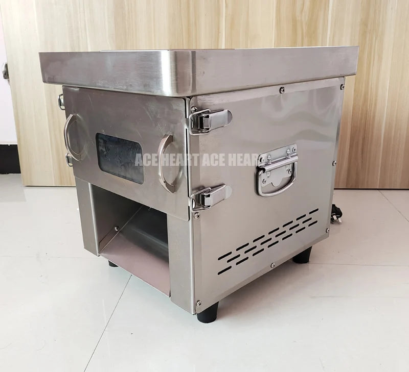 850W Commercial Meat Cube Cutter & Slicer Machine – Adjustable Cut Size, Fresh Meat Dicer