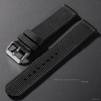 Quick Release Canvas Nylon Watch Strap 18–24mm – Men & Women Replacement Watchband