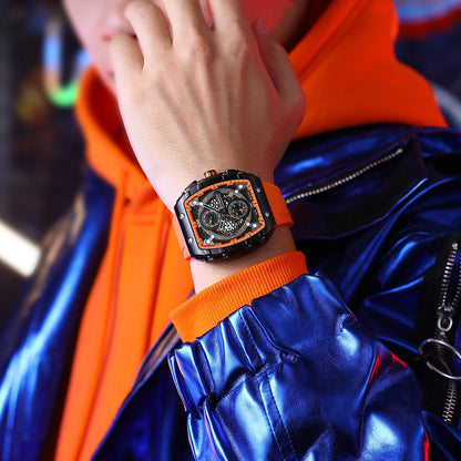 CURREN Men's Fashion Watch – Unique Square Design, Luxury Quartz Sport, Waterproof